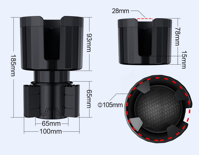 Car Cup Holder Expander – Enlarged & Stable Drink Holder