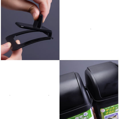 Black Mini Car Trash Can with Lid – Leakproof & Compact